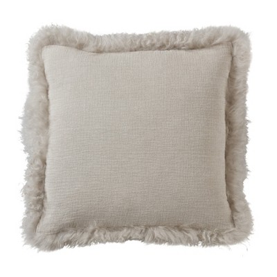 Saro Lifestyle Wooly Warmth Baby Lamb Poly Filled Throw Pillow, 13, Gray :  Target