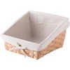 Vintiquewise Wooden Angled Display Basket with Fabric Liner for Storage and Display - 2 of 4