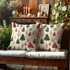 Lomsoe Christmas 2pcs Colorful Christmas Tree High Quality Short Plush Christmas Pillow Cover, Holiday, ChristmasGift. - 3 of 4