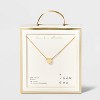 Valentine's Day 14K Gold Plated Heart Slider Pendant Necklace - A New Day™ Gold - 4 of 4