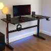 BestMassage 47 Inch Computer Desk Gaming Desk Writing Desk T-Shaped Office Desk PC Desk with Built-in Cup Holder, Red - 2 of 4