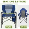 SUGIFT Extra-Wide Folding Camping Chair with Cooler Bag, Side Table & Padded Seat, 400 lbs Capacity - 3 of 4