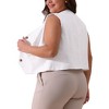 Agnes Orinda Women's Plus Size Sleeveless V-neck Button Down Fashion Vests - 4 of 4