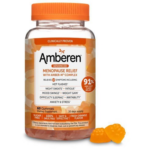 Amberen Menopause Relief Dietary Supplement Gummies - 60ct : Target