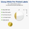 Avery Printable Round Labels, Gold-Dipped Edge, 3" Diameter, Glossy White Round Labels, Permanent, Laser/Inkjet, 60ct, Great for Product Labels - 2 of 4