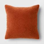 Quilted Velvet Square Throw Pillow - Threshold™
