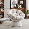 Maggift Patio Accent Chairs, Oversized Swivel Decorative Chair for Living Room, Bedroom, Beige, 37"*33.07"*31.5" - 3 of 4