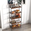 Tall Bookshelf Arched Bookcase Modern Display Racks, Standing Bookshelves Metal Storage Rack Shelf for Bedroom Living Room Home Office - 3 of 4