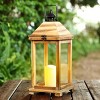 Elida 18.25" Outdoor Lantern - Light Brown - Safavieh. - image 4 of 4