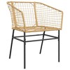 vidaXL Garden Chair Brown PE rattan, powder-coated steel Standard - 4 of 4