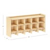 Guidecraft EdQ 10-Section Wall Mounted Locker, Kids Wooden Classroom Storage w/ Cubbies, Compartment Storage w/ Bins & Hooks for Playroom & Preschool - 2 of 4