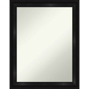 22" x 28" Non-Beveled Grand Black Narrow Wall Mirror - Amanti Art: Modern Rectangle, Polystyrene Frame, Wall Mounted - 1 of 4
