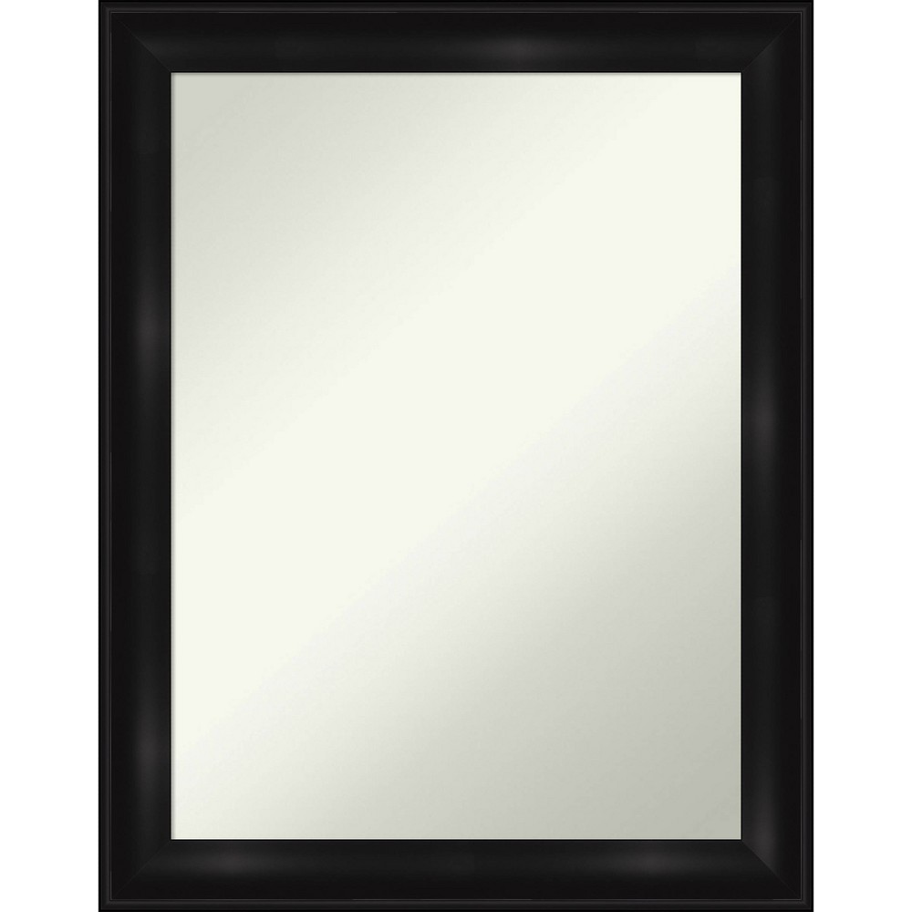 Photos - Wall Mirror 22" x 28" Non-Beveled Grand Narrow Bathroom  Black - Amanti Art