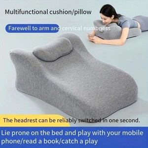 KTMBDW Foam Ergonomic Wedge Pillow, Prone Pillow for Sleeping, Reading Pillow for Bed, Ergonomic Support for Back Pain, Acid Reflux & Sitting Up - 1 of 4