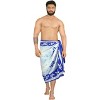 LA LEELA Men's Pareo Sarong Bath Trunk Wraps One Size Cobalt Turtle - 2 of 4