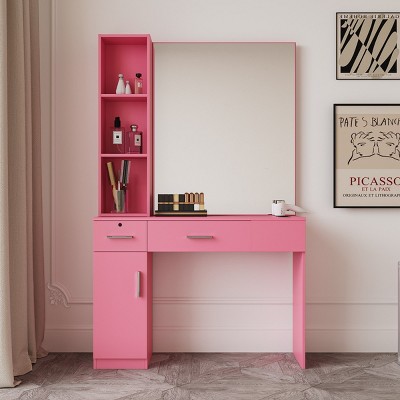 Salon Station Cabinet, Barber Shop Storage Unit with Drawer and Hair Dryer Holder for Beauty Salon or Home – The Pop Home