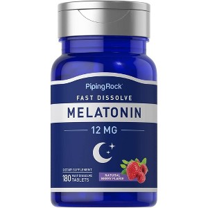 Piping Rock Melatonin 12mg | 180 Fast Dissolve Tablets - 1 of 2