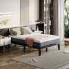 Costway Full Size Wood Bed Frame & 10'' Foam Mattress Set CertiPUR-US Certified Natural/Espresso - 2 of 4