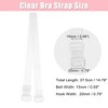 Unique Bargains ABS Non-Slip Adjustable Invisible Clear Bra Shoulder Strap with Plastic Hook Transparent 3 Pair - 4 of 4