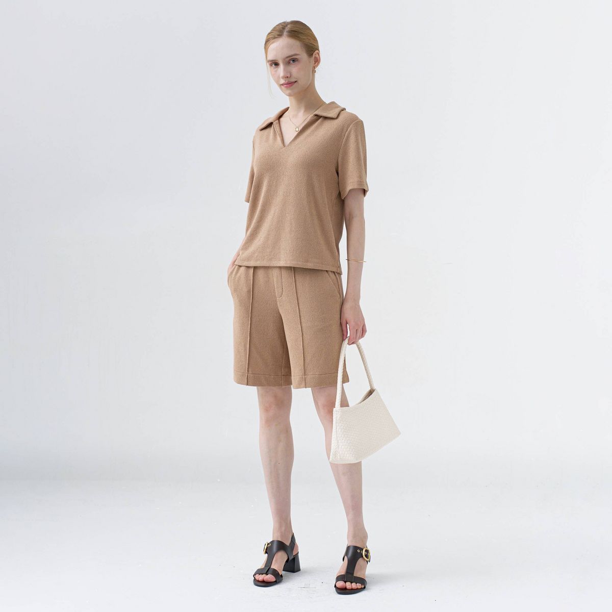 Women's Short Sleeve Polo Collar Top - A New Day™ - thumbnail 9