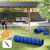 PawHut Dog Agility Training Equipment Set Outdoor, 10 PCs Complete Dog Agility Course Backyard Set with Tunnels, Weave Poles, Pause Box, Jump Hurdles - 3 of 4