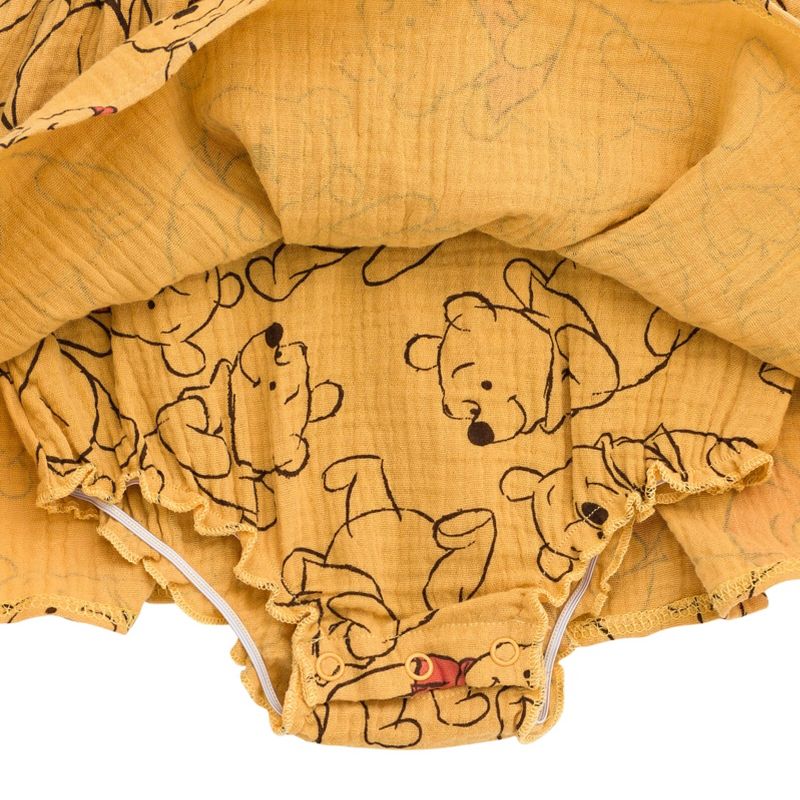 Disney Winnie the Pooh Baby Girls Cotton Gauze Dress Newborn to Infant, 5 of 7