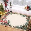 Christmas Santa Area Rug, Large Washable Non Slip Carpet, Soft Low Pile Floor Mat for Living Room, Bedroom, Kitchen Decoration - 3 of 4