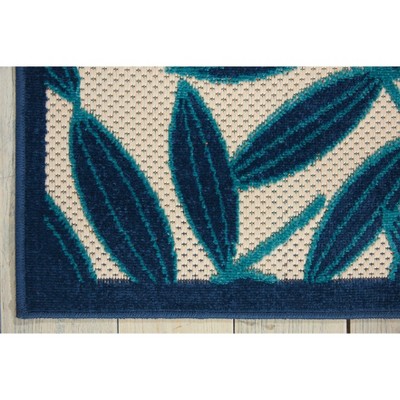 Navy Splendor Easy-Care Synthetic 9'6" x 13' Outdoor Area Rug