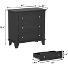 3 Drawer Dresser for Bedroom, Wide Chest of Drawers with Vintage Handle, Modern Wood Dresser Wide Nightstand Cabinet for Living Room - 4 of 4