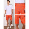 INSPIRE CHIC Men's Color Block Flat Front Formal Checked Pattern Shorts - 4 of 4