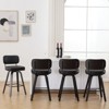 Bekrvio 26"/29” Swivel Bar Stools Set of 4, Upholstered Faux Leather Barstools with Back, Bar Chairs Island Stools for Kitchen Counter - 2 of 4