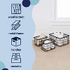 happimess Evvie Vintage Farmhouse Handmade Wire Metal Nesting Storage Baskets with Wood Base - 3 of 4