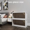 MaseiKar 2Pack 31.5'' Wide Transparent Plastic Storage Cabinets for Closet Organizers, Folding Storage Box Stackable Storage Bins with Open Front Door - 4 of 4