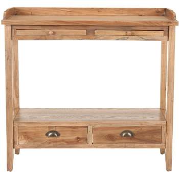 Peter Console Table - Weathered Oak - Safavieh.