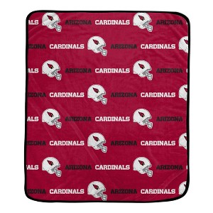 NFL Arizona Cardinals Repeat Helmet Wordmark Ultra Soft Blanket - 1 of 1