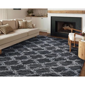 AMERLIFE Area Rug with Shaggy High Pile, Soft Carpet for Living Room and Bedroom - 1 of 4