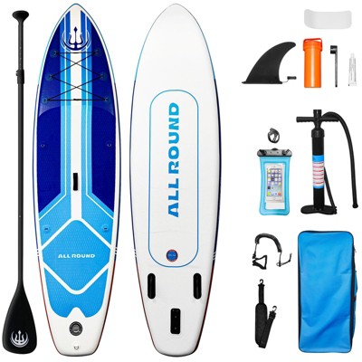 Garvee 350LBs Inflatable Stand Up Paddle Board, 10'6" x 33" x 6", 11FT Non-Slip Deck, Complete Accessories - Pump, Bag Included for Youth & Adults