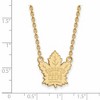 Black Bow Jewelry 14k Yellow Gold Plated Sterling Silver Toronto Maple Leafs NHL Necklace 18 Inch - image 2 of 4