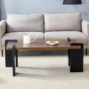 MAYEERTY Walnut MDF Coffee Table Suitable for Modern Minimalist Living Rooms - 1 of 4