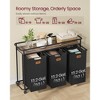 Laundry Sorter with Wheels, 39.6 Gal Rolling Cart with 3 Removable Liners & 6 Labels, Top Shelf for Detergent, Portable Hamper, Ink Black - 2 of 4