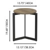 DSVIMOY 15.75" Rattan End Table with Drawer, Modern Nightstand, Side Table for Living Room, Bedroom, White, 15.75"*11.81"*22.05" - 3 of 4