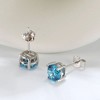 Birthstone Earrings for Women Solitaire Round Cubic Zirconia Sterling Silver Ginger Lyne Collection - 2 of 4