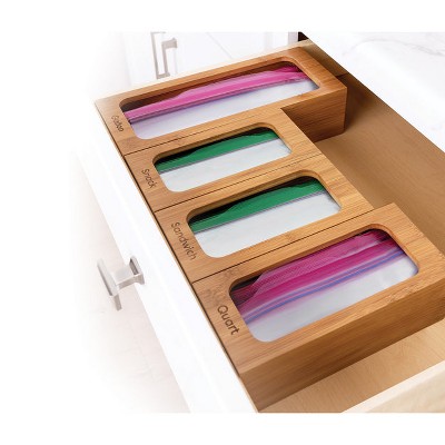 Seville Classics Bamboo Drawer Organizer Storage Bins - Thumbnail 5