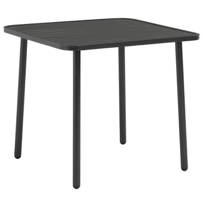 vidaXL Patio Table, Dark Gray 31.5"x31.5"x28.3" Steel