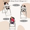 Infans Foldable High Chair for Babies and Toddlers with 7 Different Heights 4 Reclining Backrest Seat, Removable Tray Rear Wheels with Locks, Black - 4 of 4