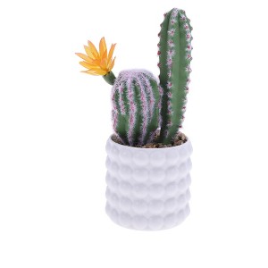 Unique Bargains Fake Plants Plastic Green 3.35"x3.35"x7.87" 1 Pc - 1 of 4