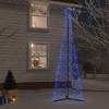 vidaXL Christmas Cone Tree Decoration Artificial Christmas Tree with LEDs - Blue 10 x 3 ft - 2 of 4