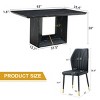 Elegant Modern Dining Set with Upholstered Chairs and Curved Backrests, Contemporary Table & Chair Set for Kitchen,Dining Room-Maison Boucle - 4 of 4