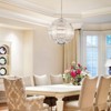 LLHZSY Retro Antique Sphere Crystal Chandelier Adjustable Dining Room Chandelier - W19" - 3 of 4