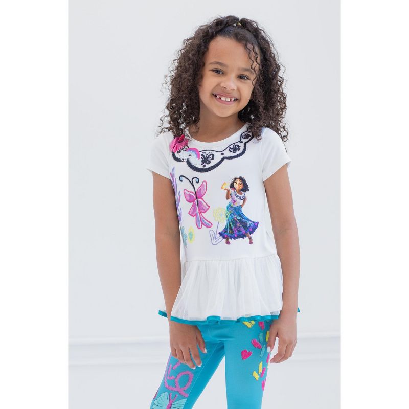Disney Encanto Mirabel Girls T-Shirt Dress and Leggings Outfit Set Toddler to Big Kid, 2 of 8